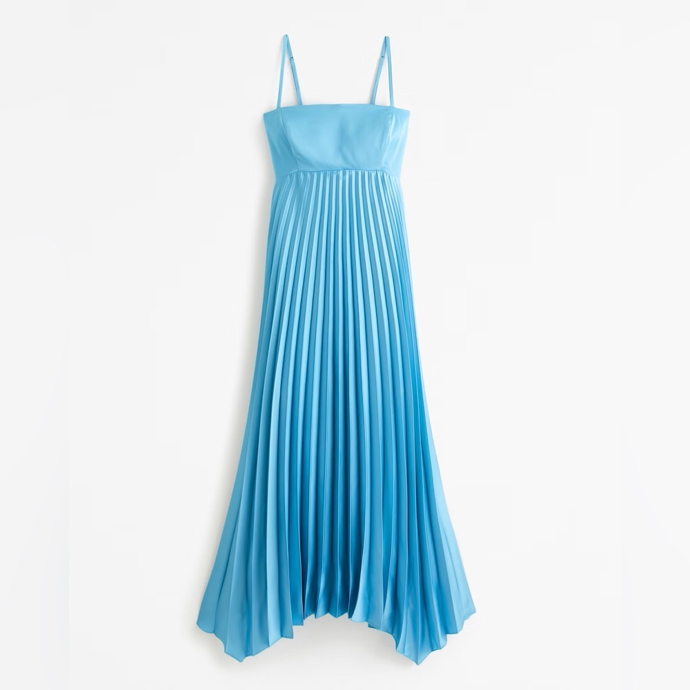 Abercrombie & Fitch Blue Pleated Dress